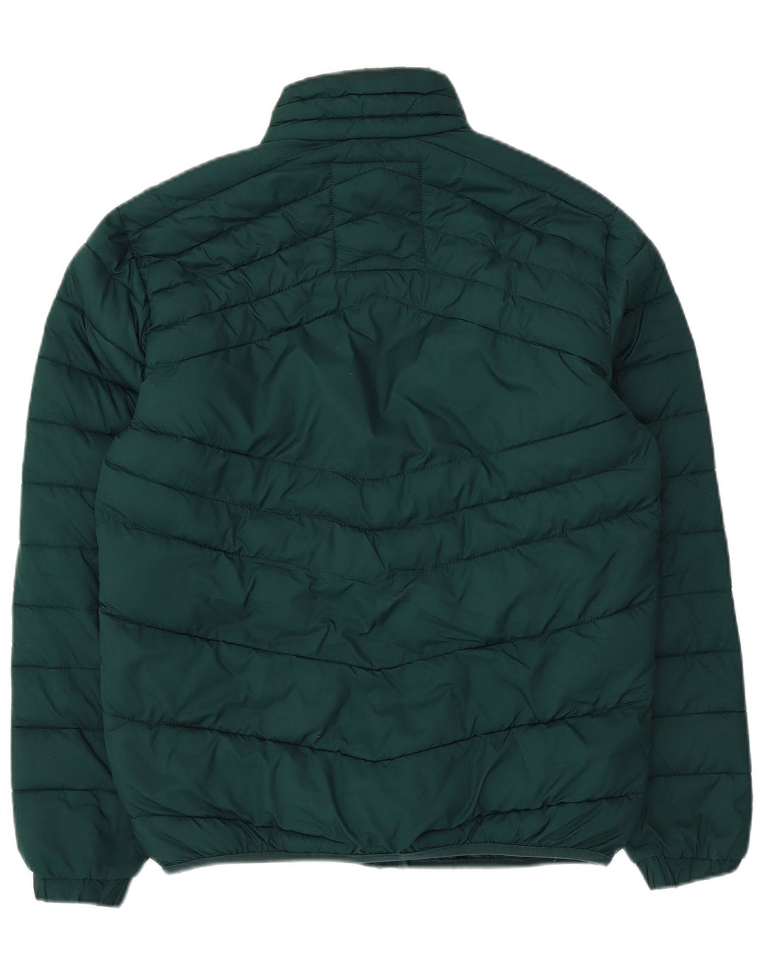 JACK & JONES Giacca imbottita da uomo UK 38 Poliestere verde medio