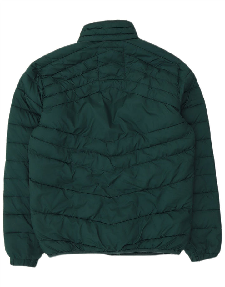 JACK & JONES Giacca imbottita da uomo UK 38 Poliestere verde medio
