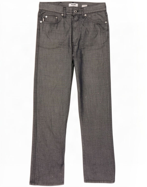 Jeans dritti da donna Moschino W30 L30 Grigi