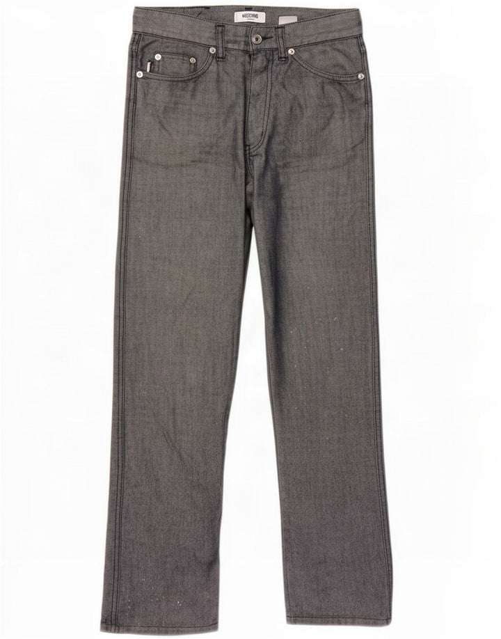 Jeans dritti da donna Moschino W30 L30 Grigi