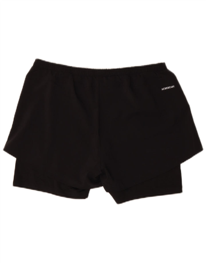 Pantaloncini sportivi Adidas da donna UK 12/14 Medium Nero Poliestere