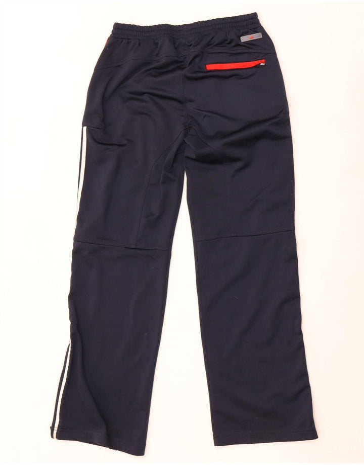 Pantaloni della tuta da ragazzo Adidas 11-12 anni in poliestere color block blu navy