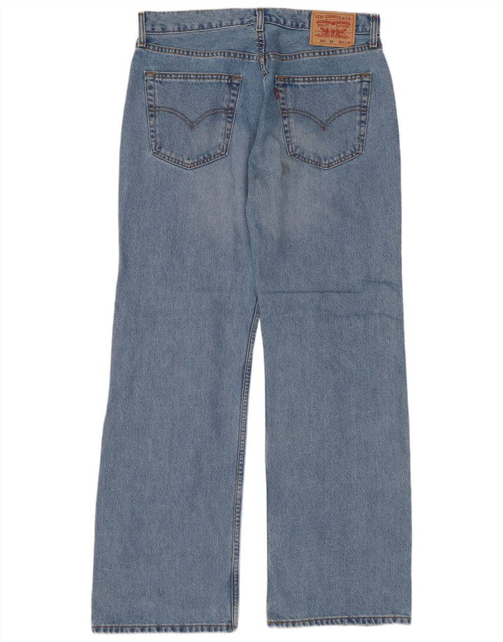 Levi's Uomo 527 Jeans Bootcut W34 L32 Cotone Blu