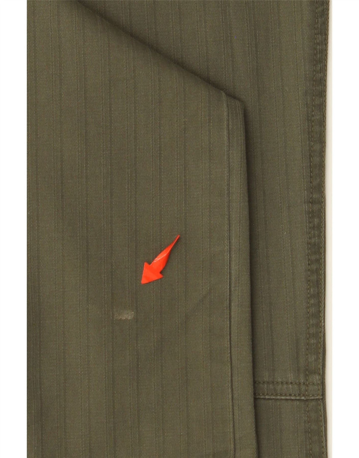 Pantaloni casual dritti da donna COLUMBIA US 12 Large W34 L31 a righe kaki