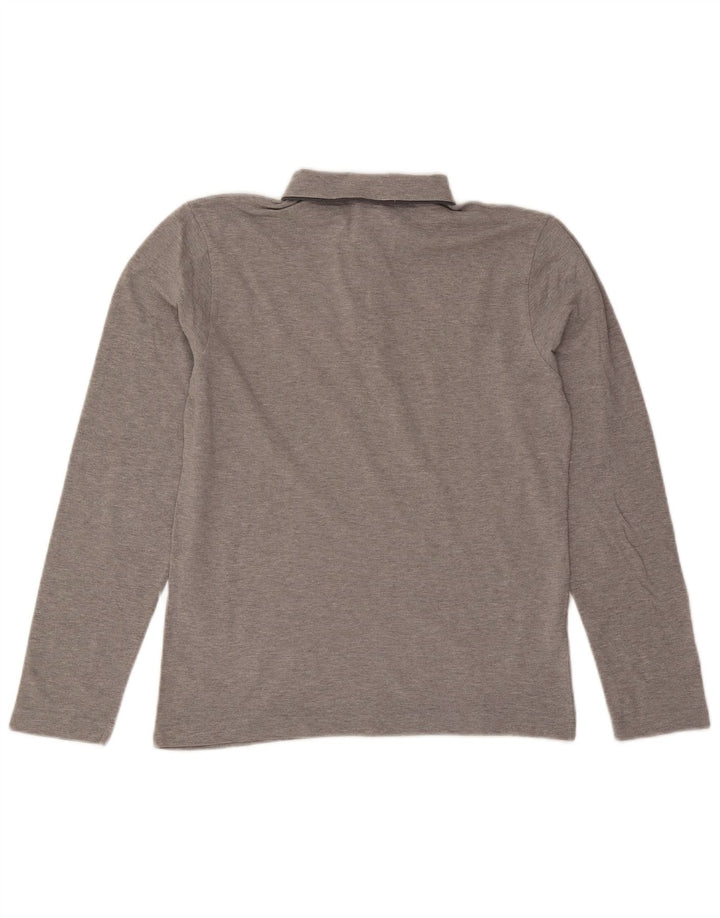 Polo a maniche lunghe da uomo Calvin Klein piccola grigia