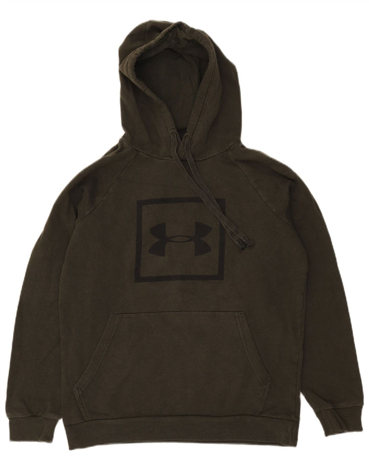 Felpa con cappuccio grafica da uomo Under Armour Small Khaki