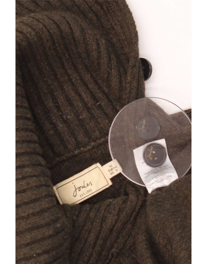 Joules Maglione da donna con collo alto corto UK 12 Lana kaki media