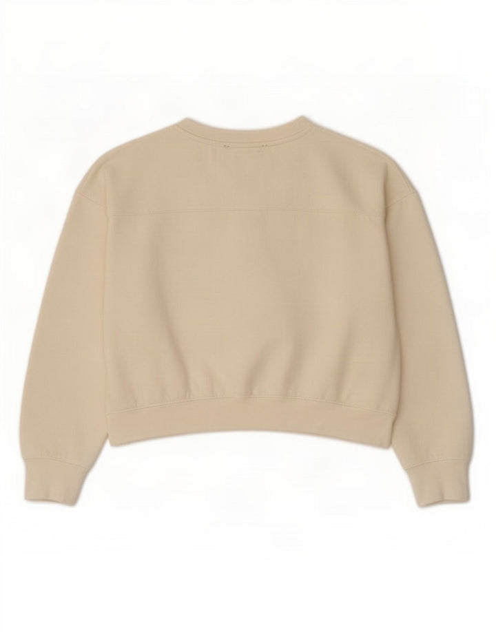 Felpa corta oversize da donna Zara UK 14 media bianco sporco