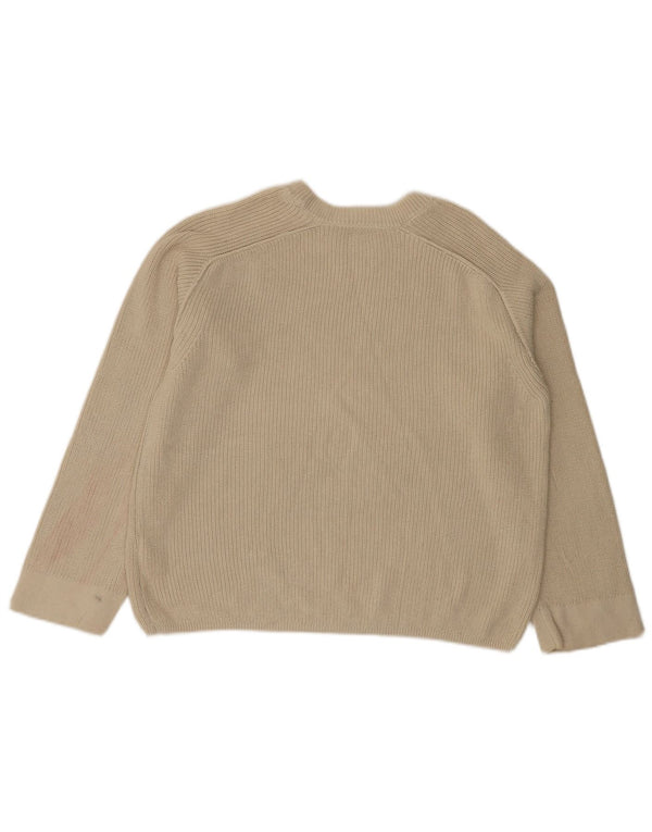 Maglione maglione girocollo oversize da donna Tommy Hilfiger UK 6 XS Beige