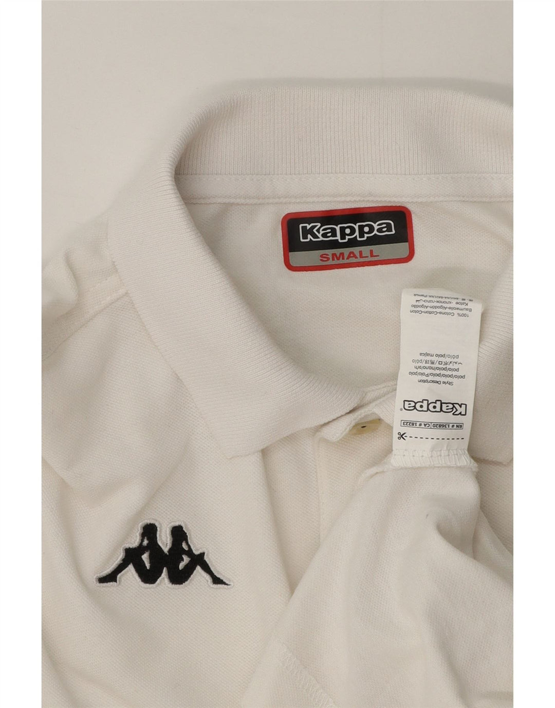 Polo Kappa Uomo Small Bianca In Cotone