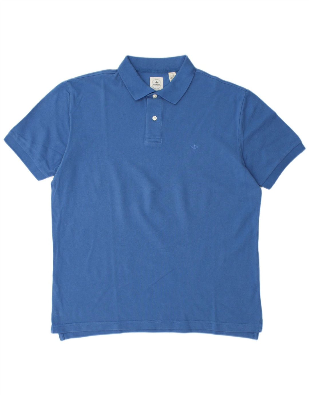 DOCKERS Polo da uomo grande in cotone blu