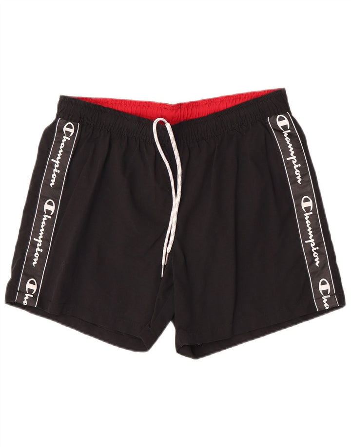 Pantaloncini da bagno grafici da uomo Champion, medio nero, in poliammide