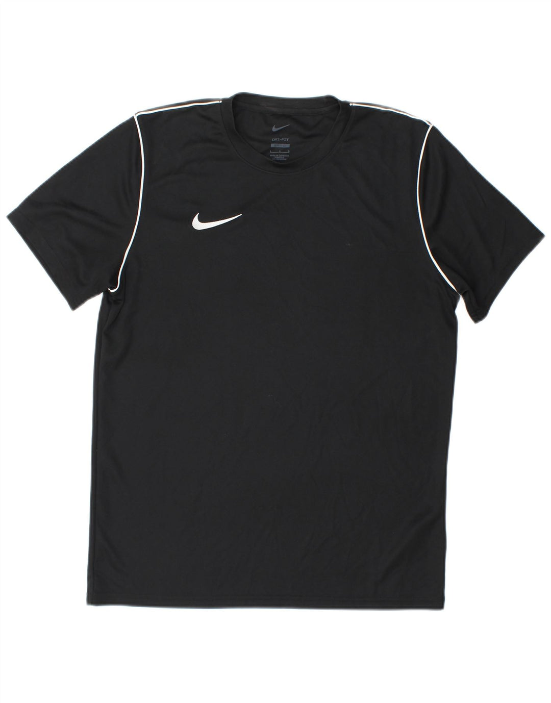T-shirt Nike Dri Fit Slim Fit da uomo, grande, in poliestere nero