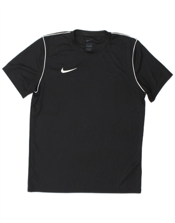 T-shirt Nike Dri Fit Slim Fit da uomo, grande, in poliestere nero