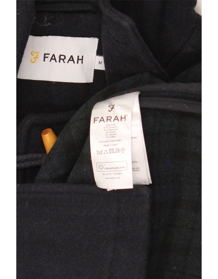 Borsone da uomo con cappuccio Farah UK 38 medio in lana blu navy