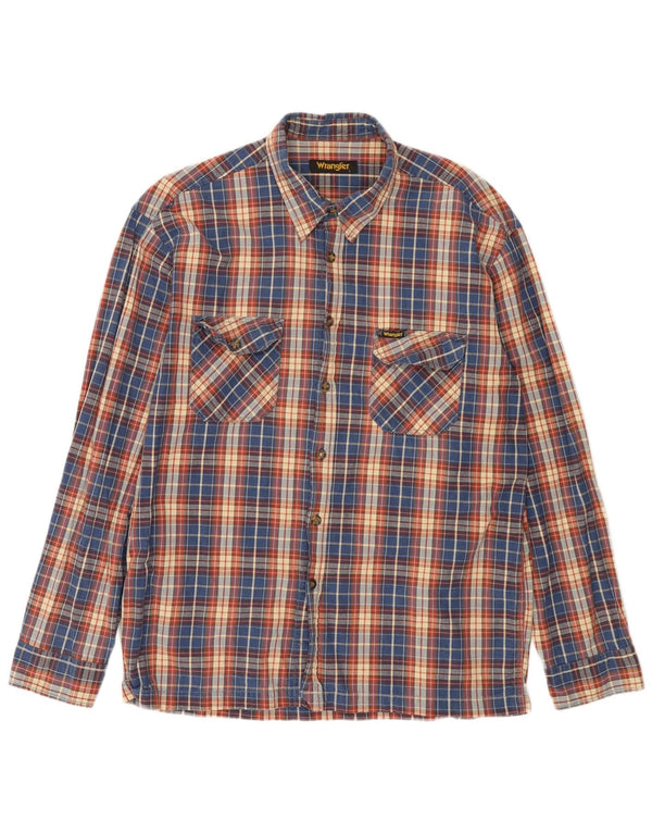 Camicia da uomo in flanella Wrangler grande cotone a quadri multicolore