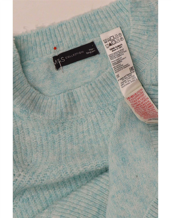 Maglione maglione oversize con scollo a barca da donna Marks & Spencer UK 14 Blu medio
