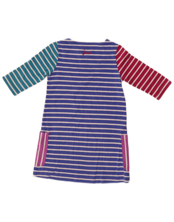 Vestito T-shirt da bambina a maniche lunghe Joules 3-4 anni a righe multicolore