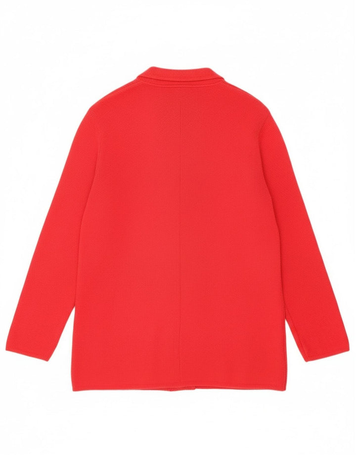 Giacca blazer doppiopetto vintage da donna UK 16 grande rossa