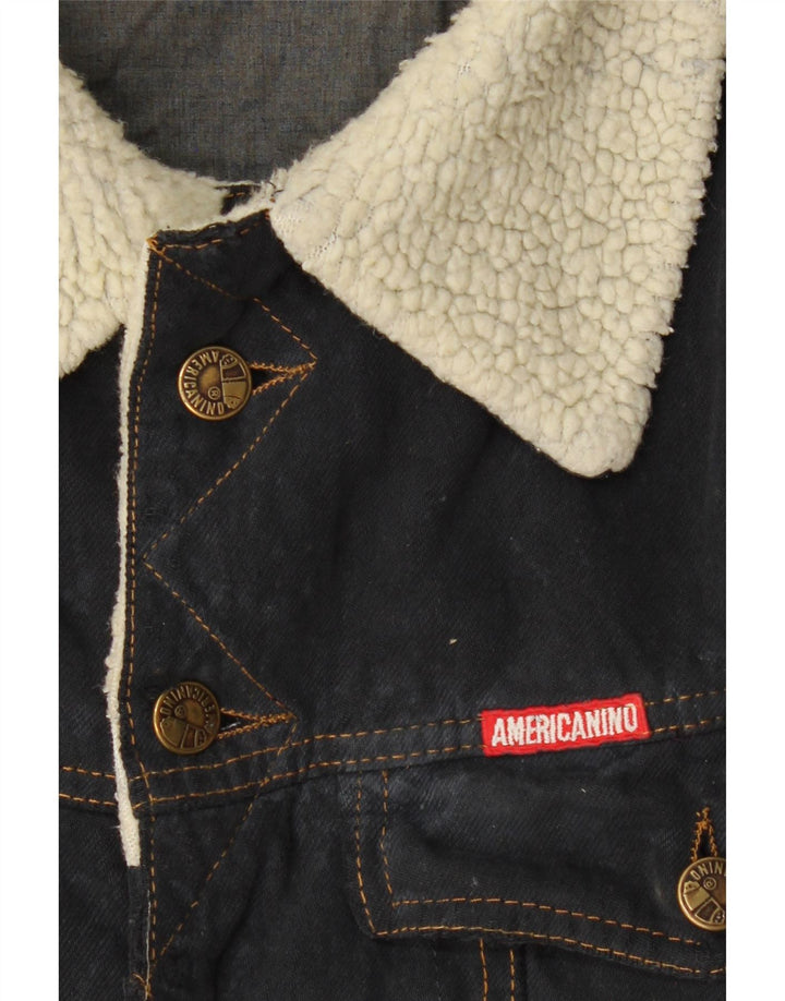 AMERICANINO Giacca in denim da uomo UK 36 Small Blu Navy
