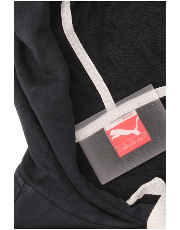 Felpa con cappuccio grafica da uomo Puma Large blu navy