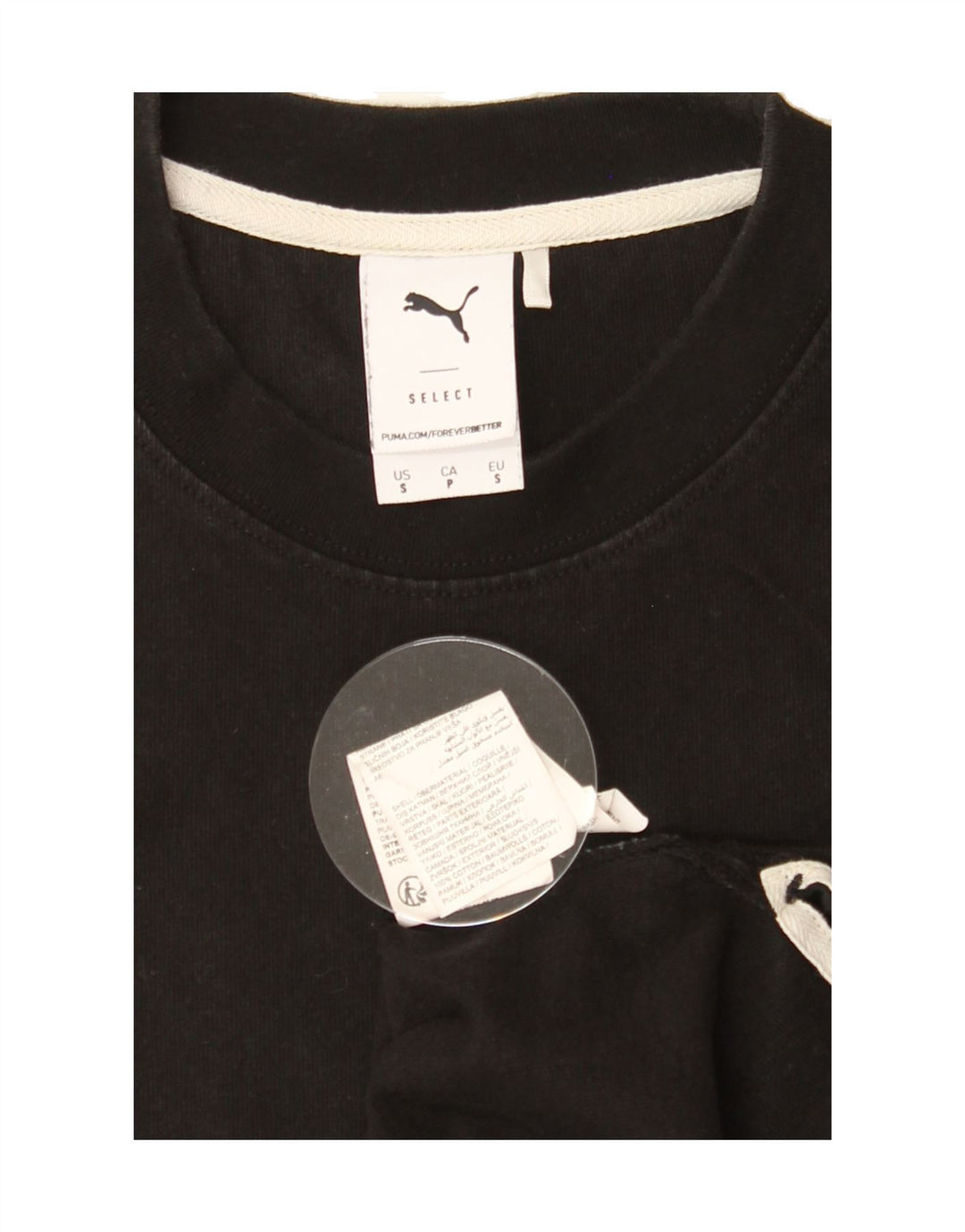 PUMA Mens T-Shirt Top Small Black Cotton Vintage Puma and Second-Hand Puma from Messina Hembry 
