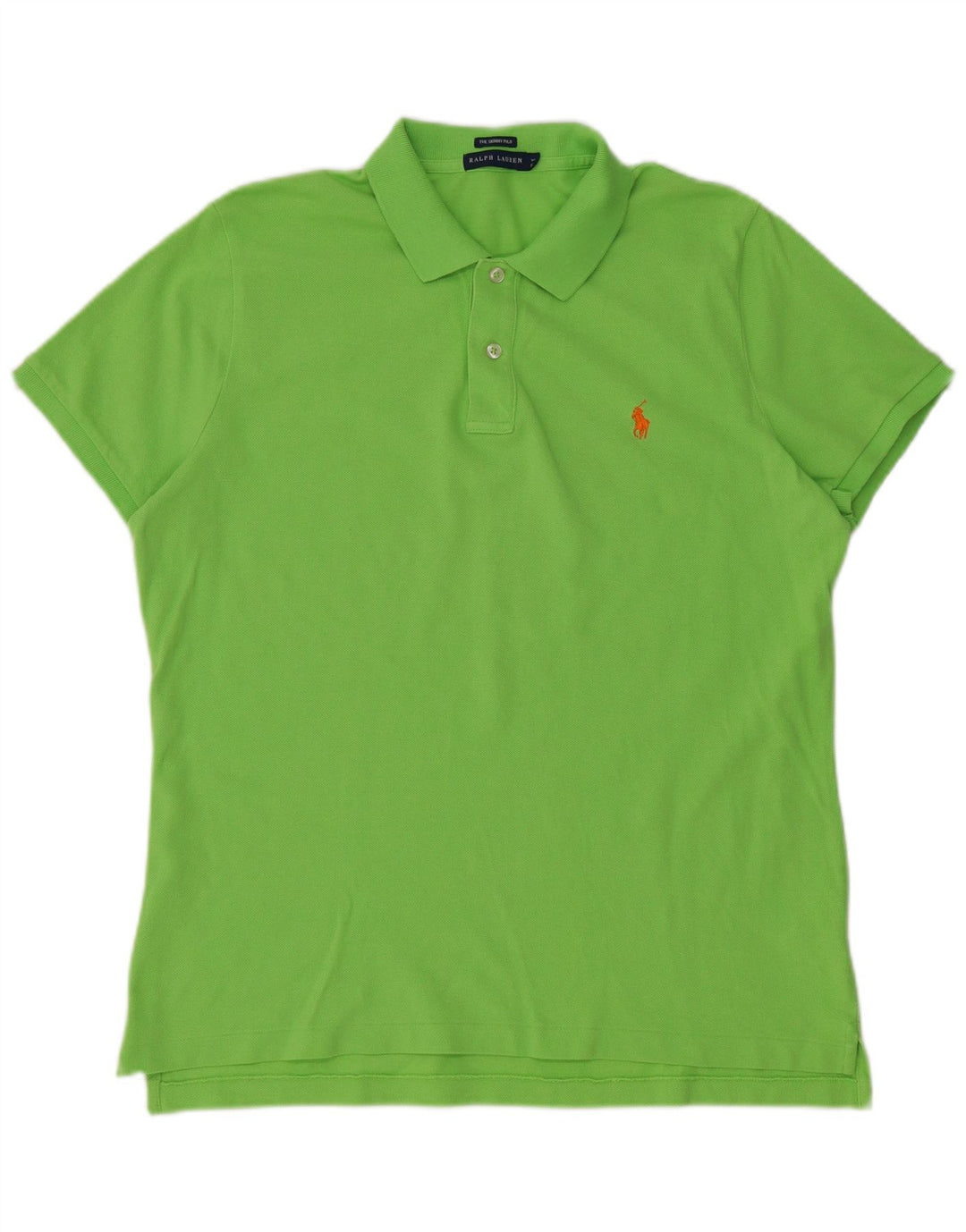 Polo skinny da donna RALPH LAUREN UK 18 XL cotone verde