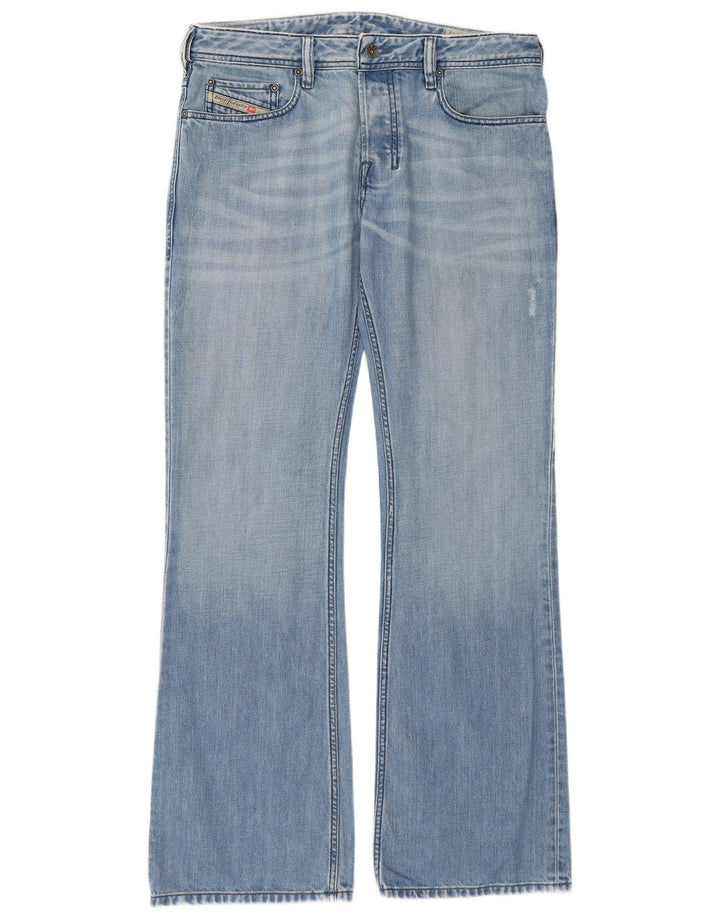 Diesel Uomo Zathan Bootcut Jeans W32 L32 Cotone Blu