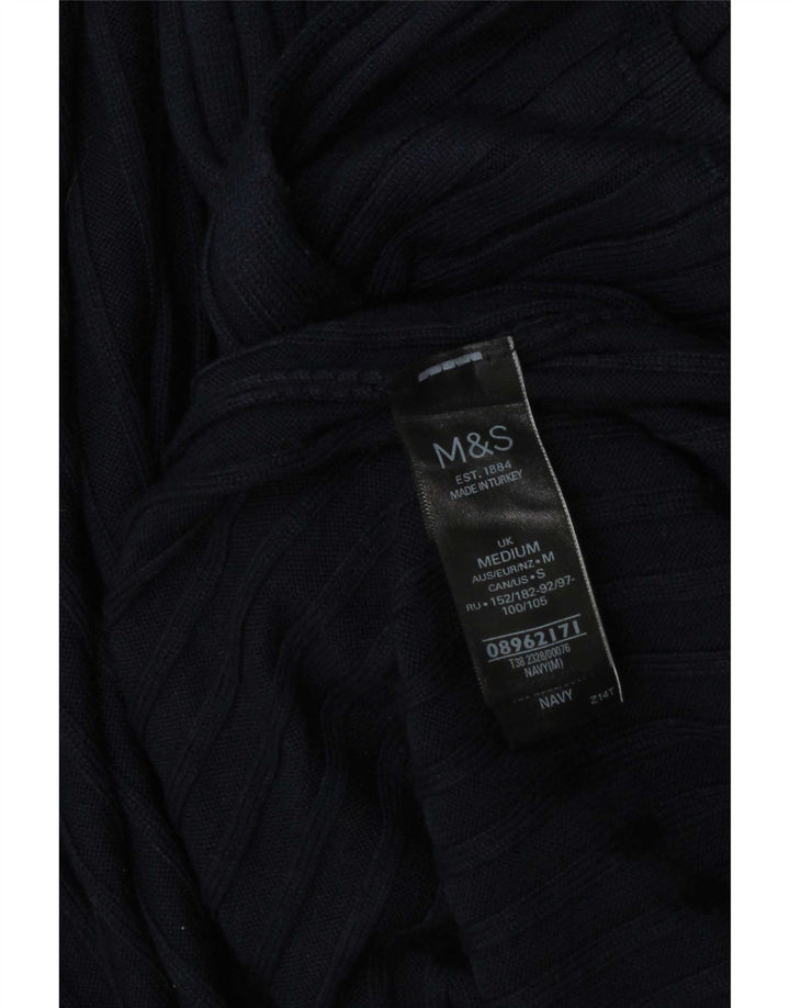 Maglione cardigan lungo da donna Marks & Spencer UK 12 medio blu navy