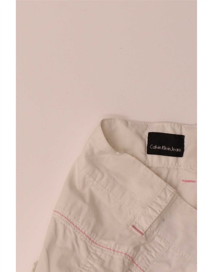 Pantaloncini da donna Calvin Klein W28 cotone bianco medio