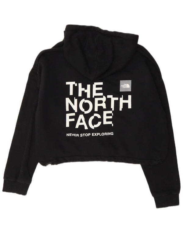 Felpa con cappuccio grafica corta da donna The North Face UK 18 XL Nera
