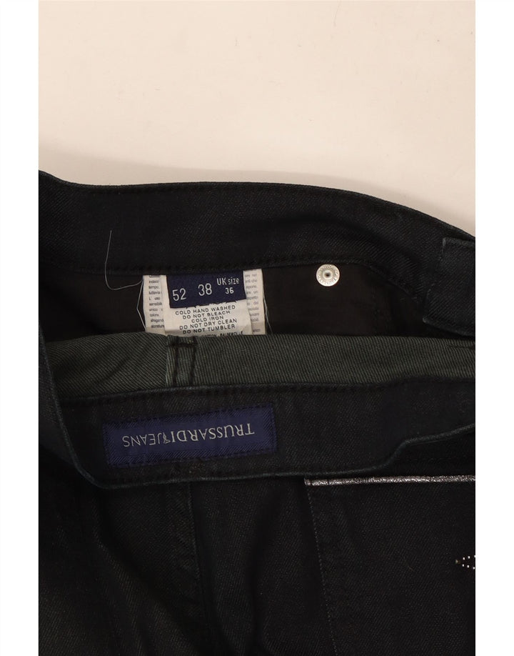 Jeans Dritti Uomo TRUSSARDI W36 L33 Cotone Nero