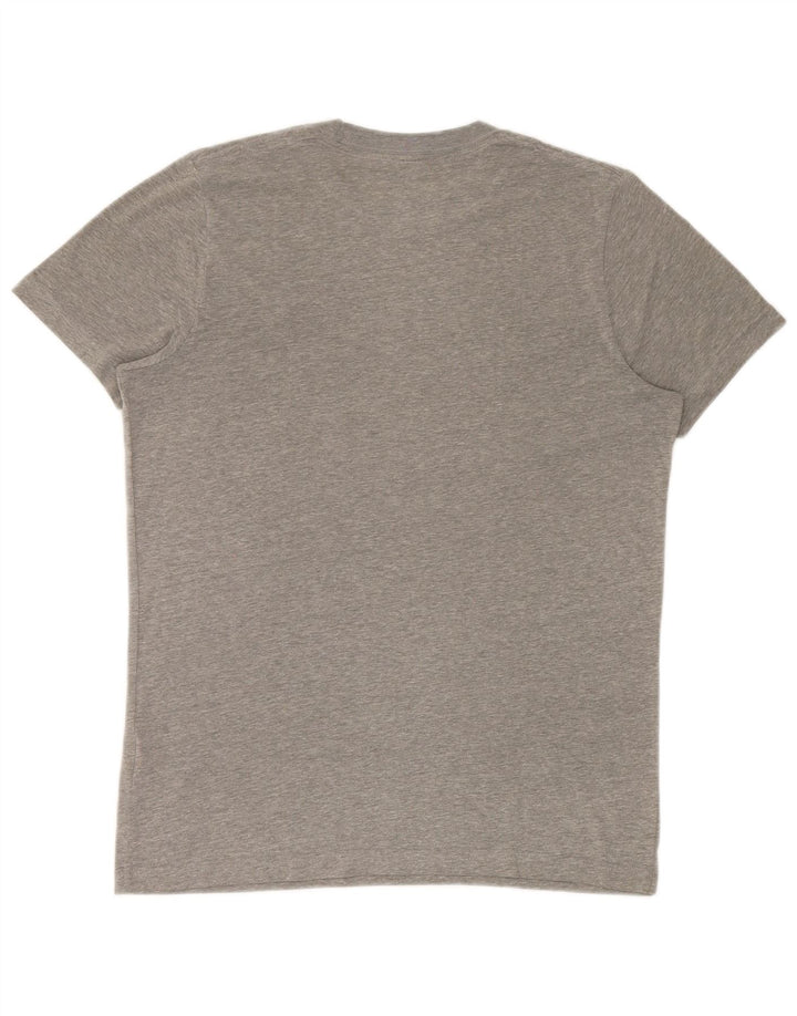T-shirt da uomo Hollister Top Large in cotone chiazzato grigio