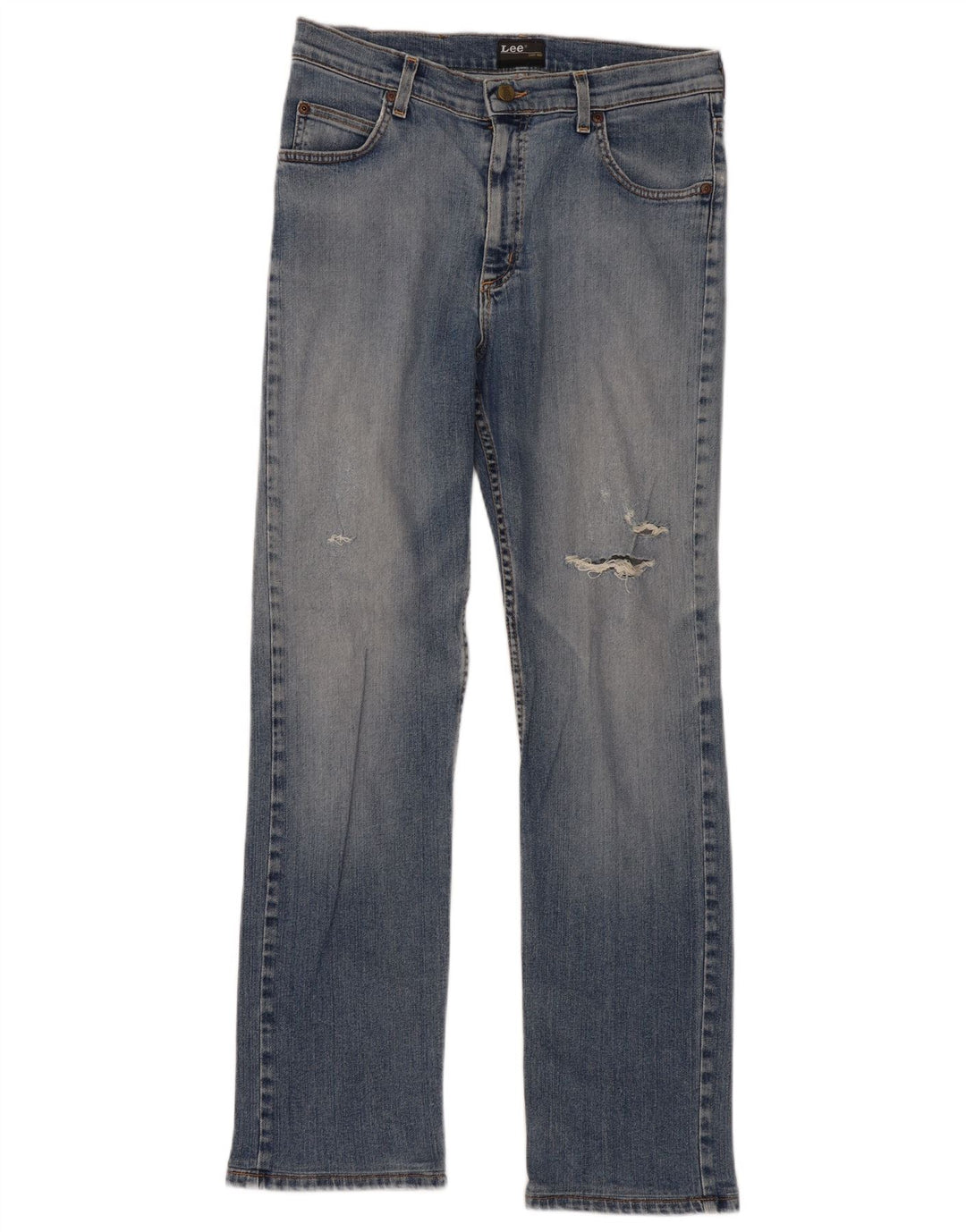 Jeans dritti invecchiati Lee Brooklyn da uomo W33 L34 cotone blu