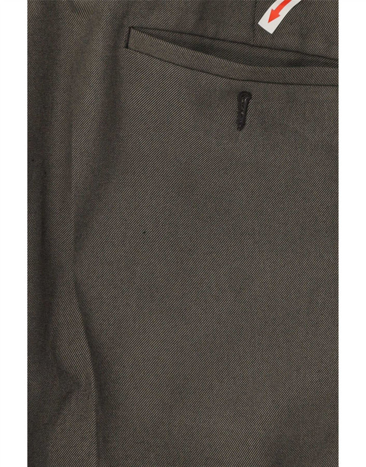 Pantaloni da abito dritti da uomo Marks & Spencer W36 L29 poliestere nero