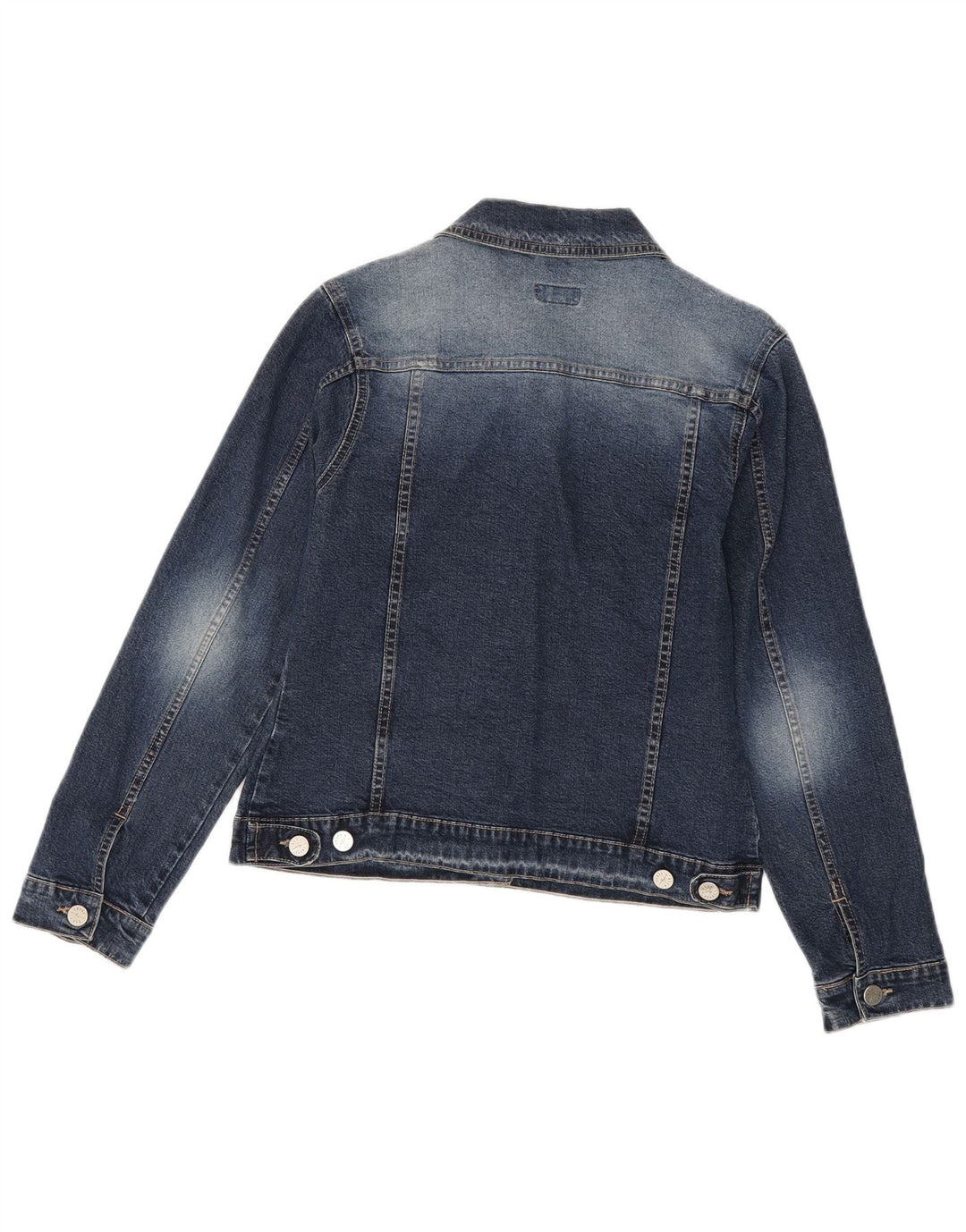 Giacca di jeans vintage da donna UK 10 piccola in cotone blu