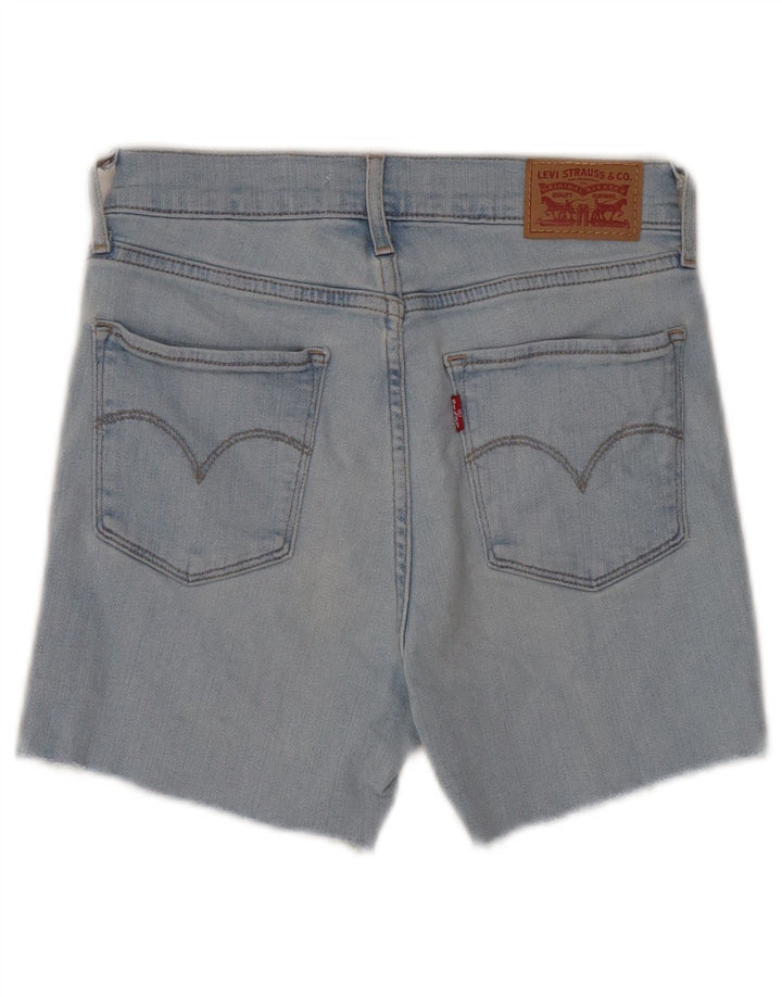 Pantaloncini di jeans a vita alta Levi's 724 da donna W26 piccoli in cotone blu