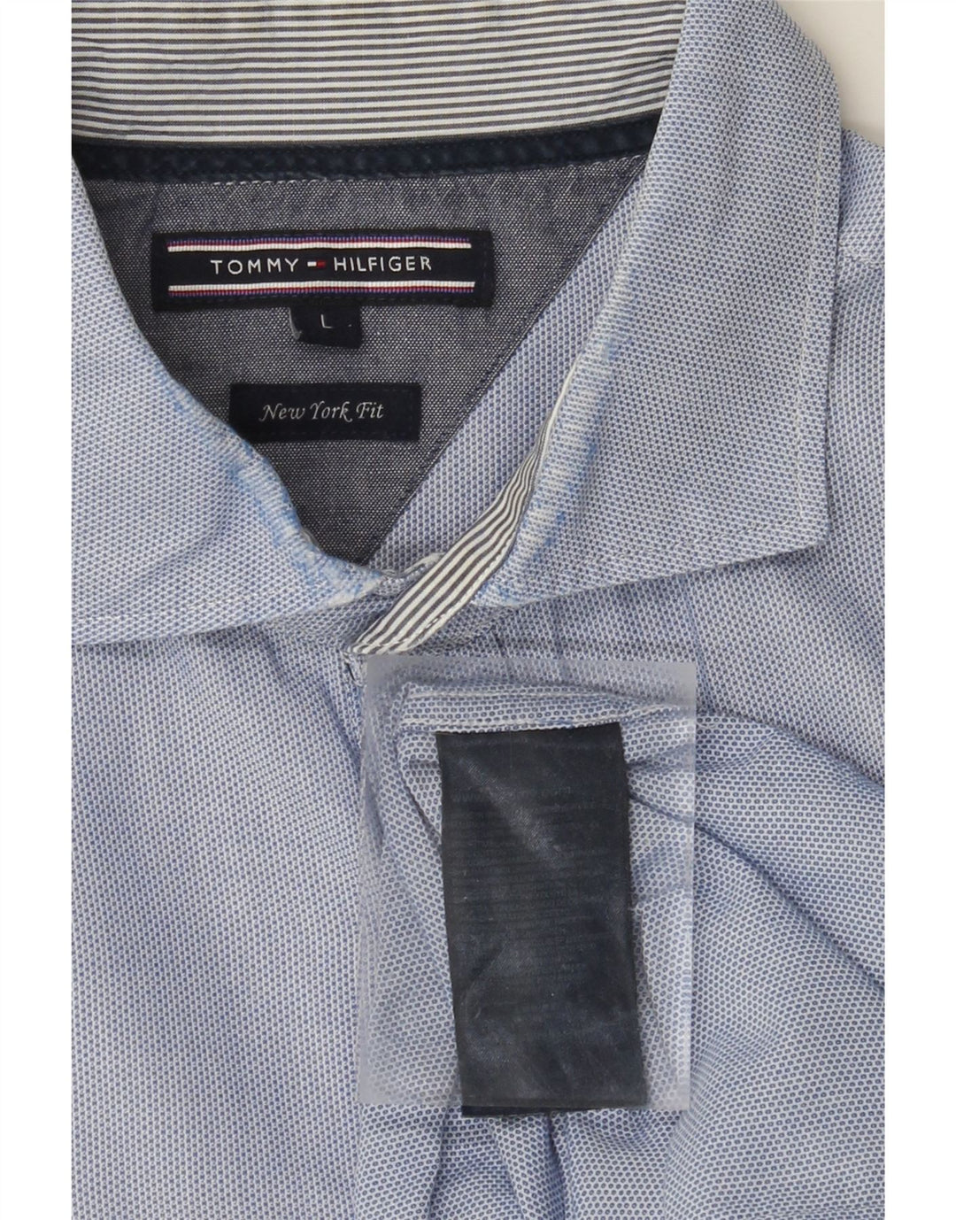 TOMMY HILFIGER Camicia da uomo New York Fit grande cotone blu