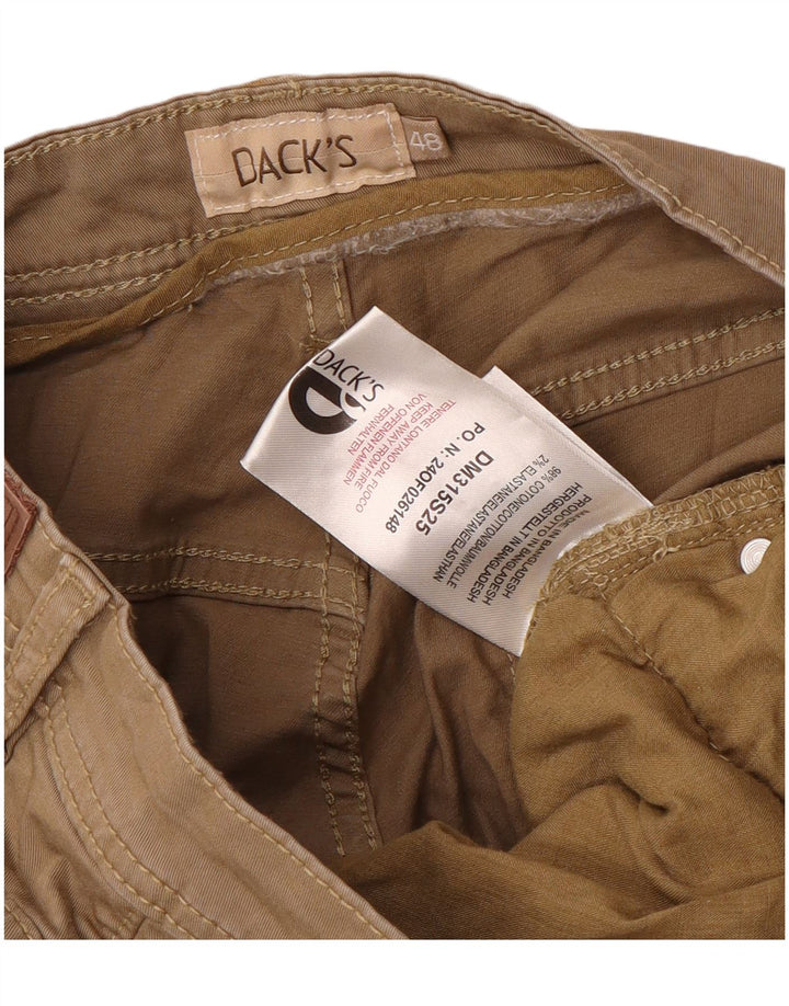 Pantaloni casual slim da uomo di Dack IT 48 Medium W34 L31 Cotone marrone