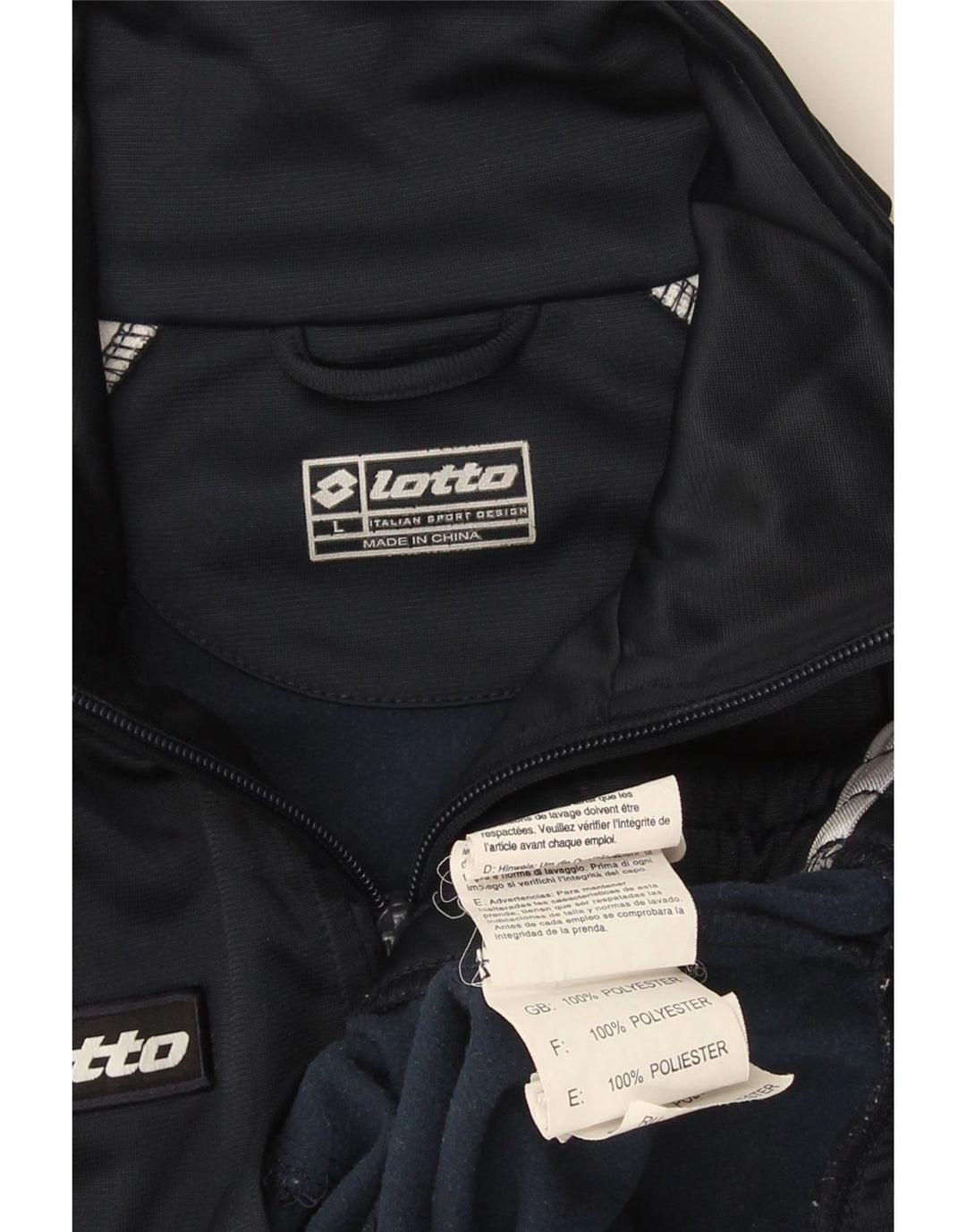 Giacca da ginnastica grafica da uomo Lotto, grande, color block blu navy