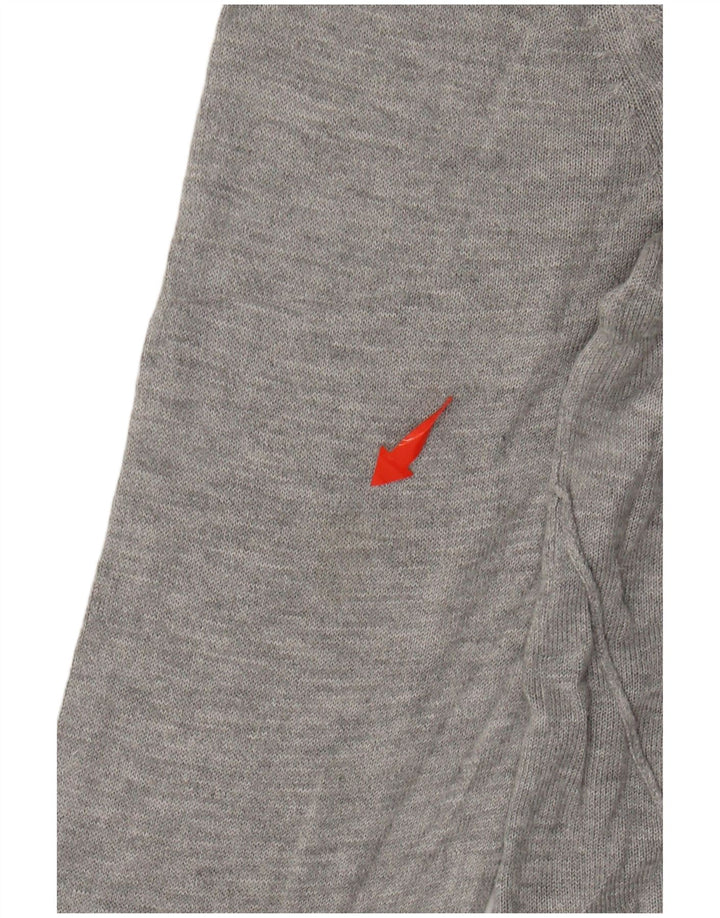 Maglione ZARA da donna con scollo a barca UK 14 Viscosa screziata grigio medio