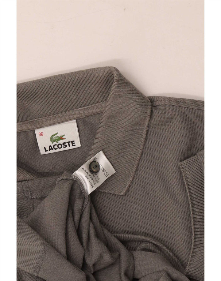 Polo da donna Lacoste taglia 36 piccola in cotone grigio