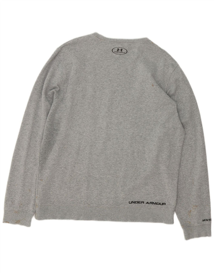 Felpa grafica da uomo Under Armour Maglione grande grigio screziato