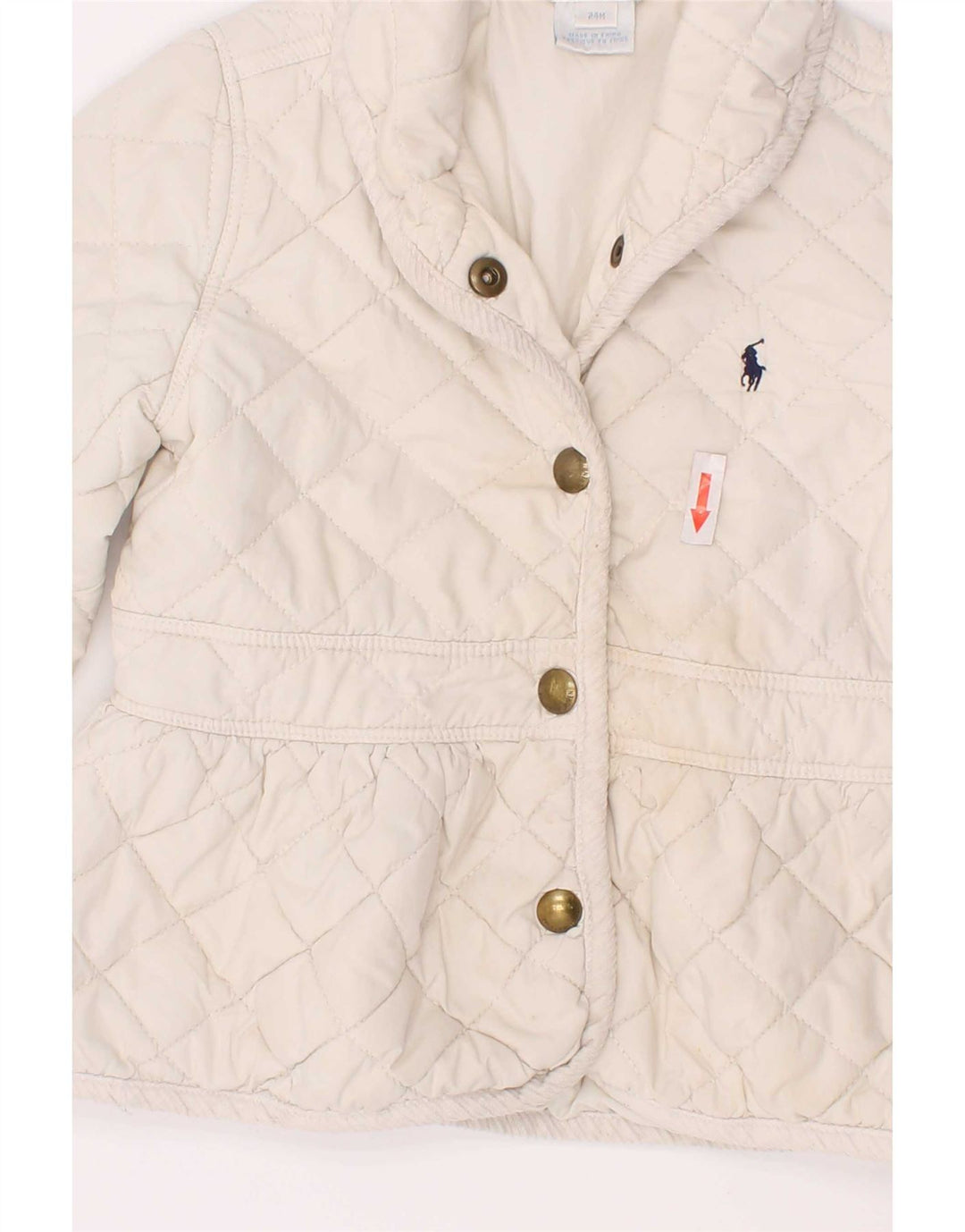 Giacca trapuntata Ralph Lauren per neonata 18-24 mesi in poliestere bianco