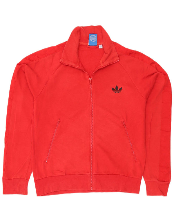 Giacca da ginnastica grafica da uomo Adidas Large in cotone rosso