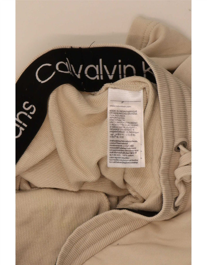 Pantaloncini sportivi cargo da uomo Calvin Klein piccoli in cotone bianco sporco