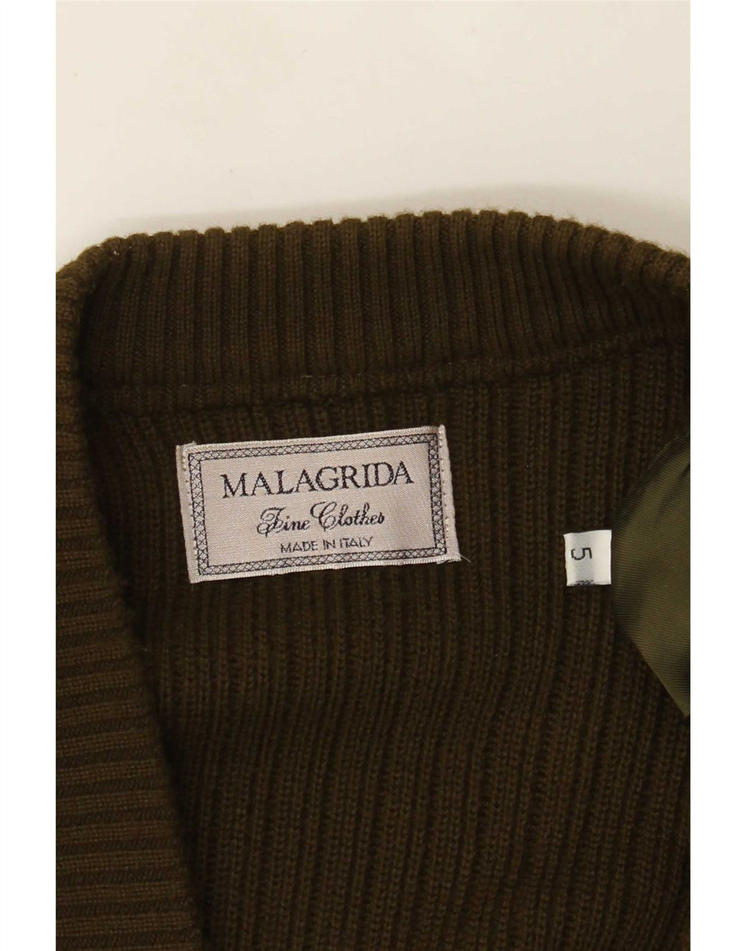 Maglione cardigan in pelle scamosciata da uomo Malagrida XL verde