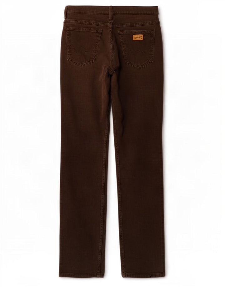 Jeans dritti elasticizzati Texas da uomo Wrangler W33 L36 cotone marrone