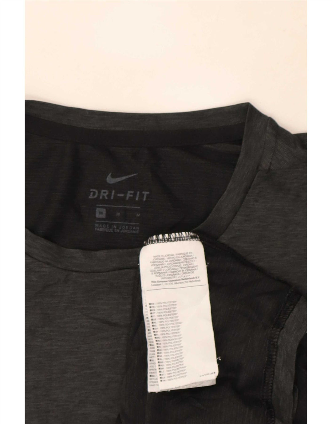 T-shirt Nike Dri Fit da uomo in poliestere chiazzato grigio medio