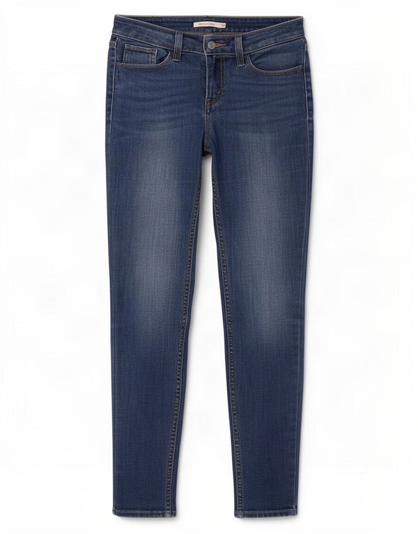 Levi's Donna 535 Super Skinny Jeans W28 L30 Cotone Blu